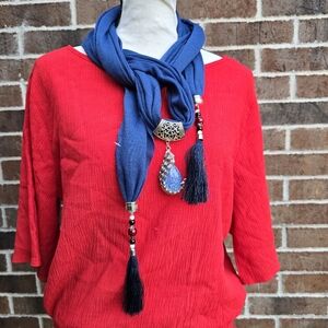 Michael Kors Cropped  Red Top